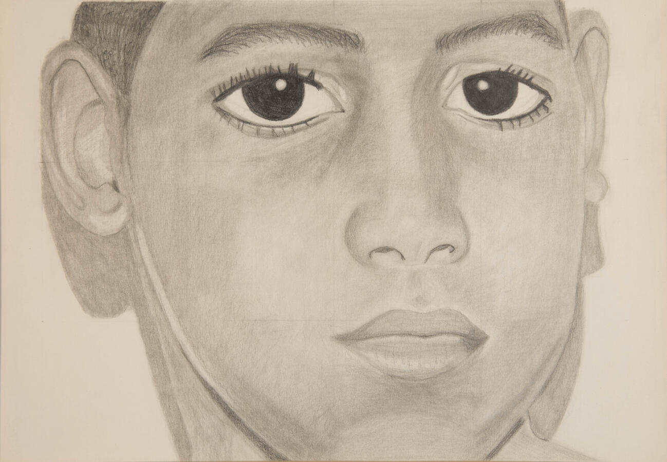 Maximo, 2014. Pencil, 12.5” x 9”.