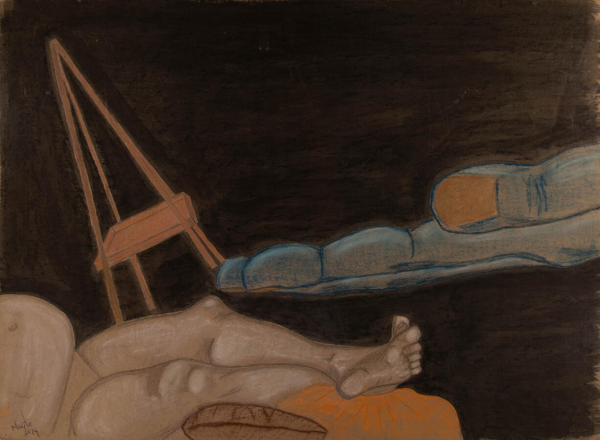 Balance?, 2014. Mixed Media, 24” x 17.5”.