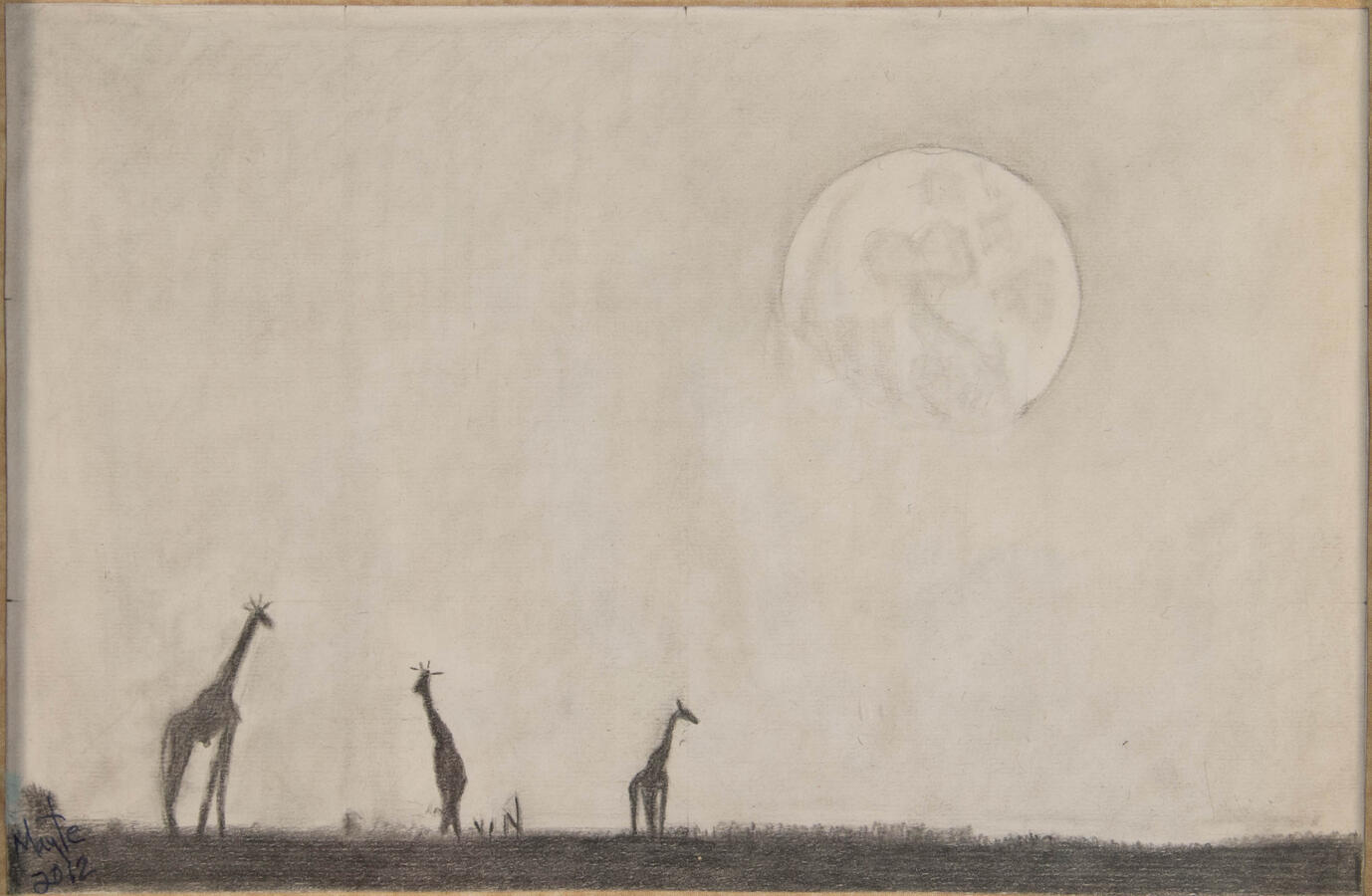 First Drawing, 2012. Pencil, 9” x 6”.