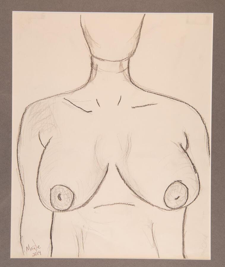 Silhouette, 2014. Graphite, 12.5“ x 13”.