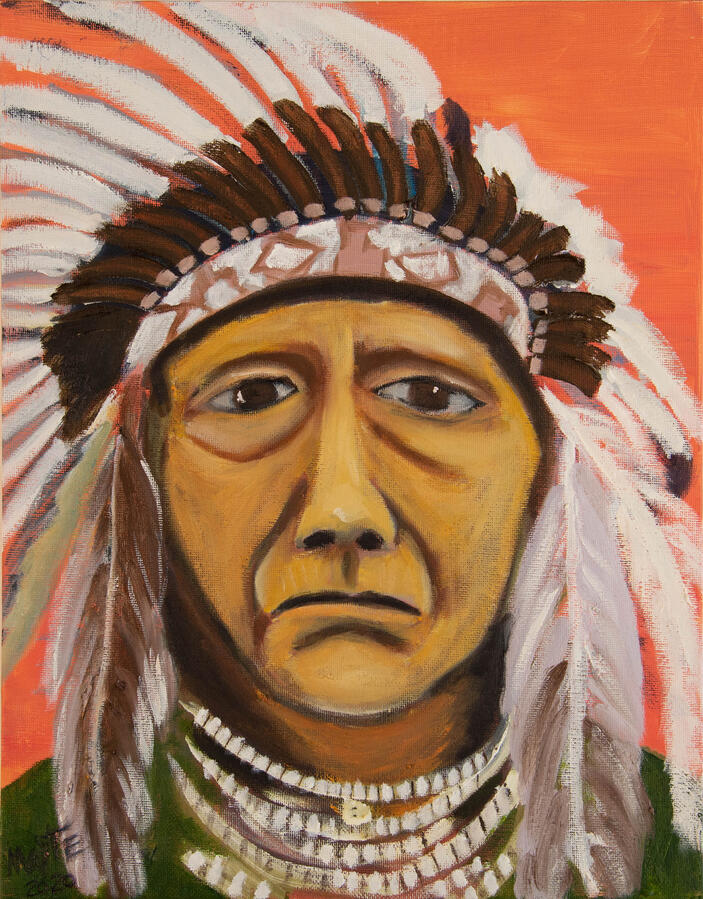 American, 2020. Oil, 11” x 14”.